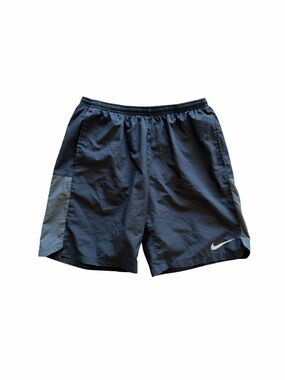 Nike Dri-FIT Running Shorts Men’s Large Black Gray Athletic Training Gym Shorts